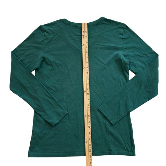 Life is Good Crusher T Shirt Womens Medium Green V Neck Long Sleeve Adirondack - Picture 6 of 8